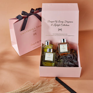 Image of three home diffusers in an exquisite gift box